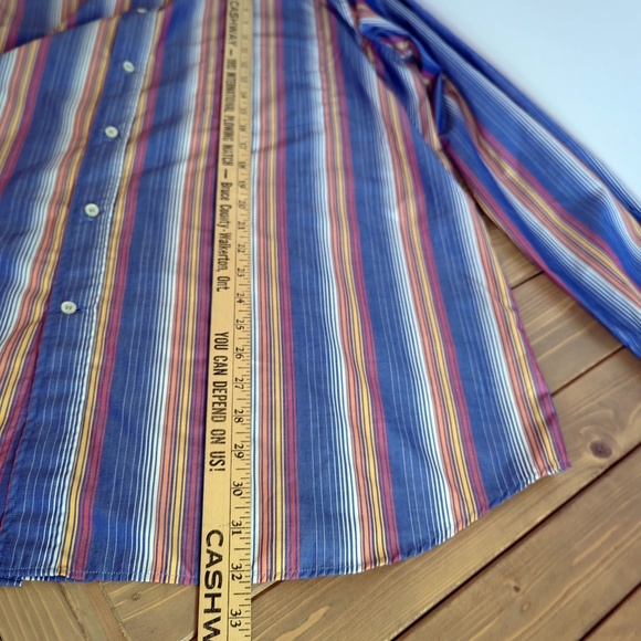 Paul  & Shark Yachting Men’s Striped Multi-colour Long Sleeve Shirt - Picture 6 of 9